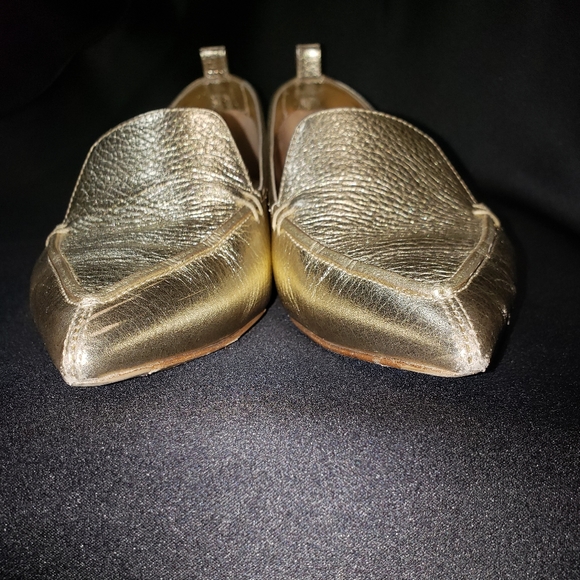 Nicholas Kirkwood Beya Pointed Metallic Gold Flats - Picture 4 of 5